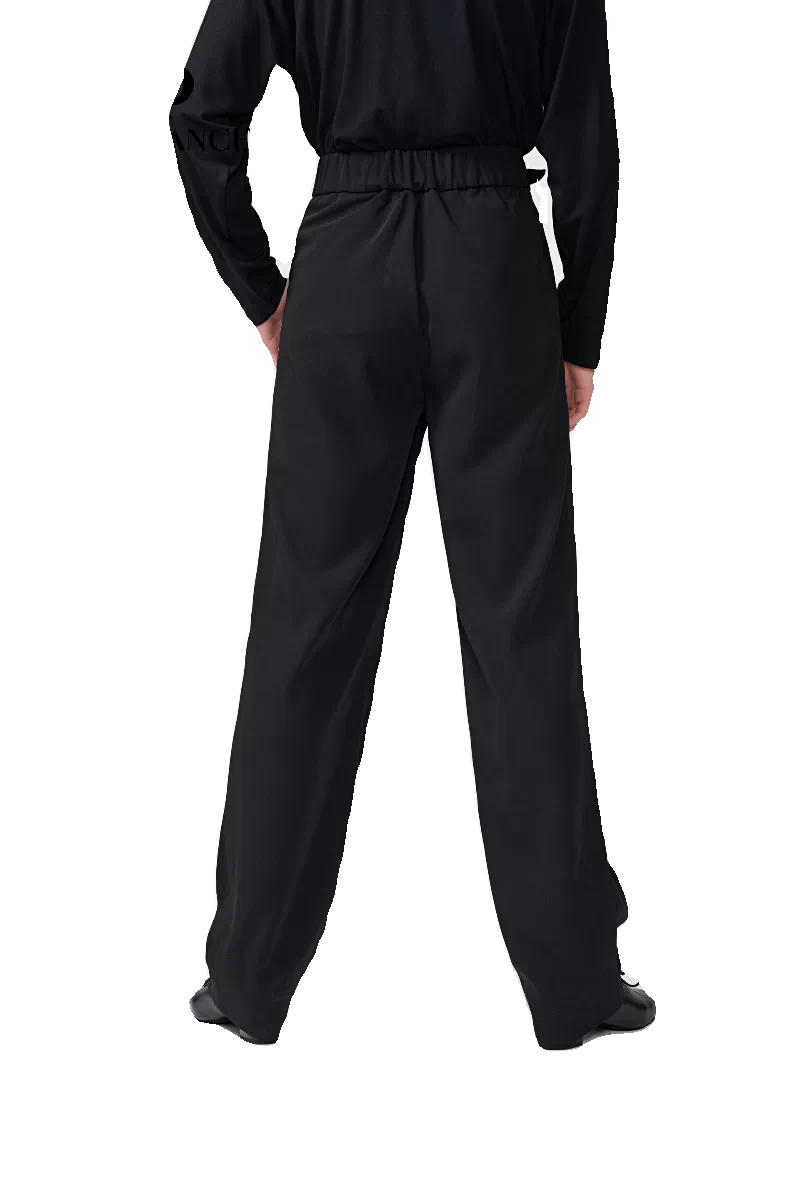 BOBO-DANCE.L089 men's practice Latin dance pants belt design high waist practice pants