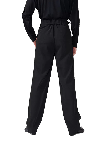BOBO-DANCE.L089 men's practice Latin dance pants belt design high waist practice pants