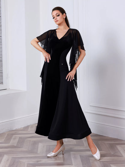 TID female waltz ballroom dance dress national ballroom dance practice suit D030