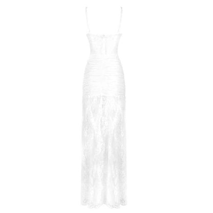 BD2628 one-shoulder lace slim dress