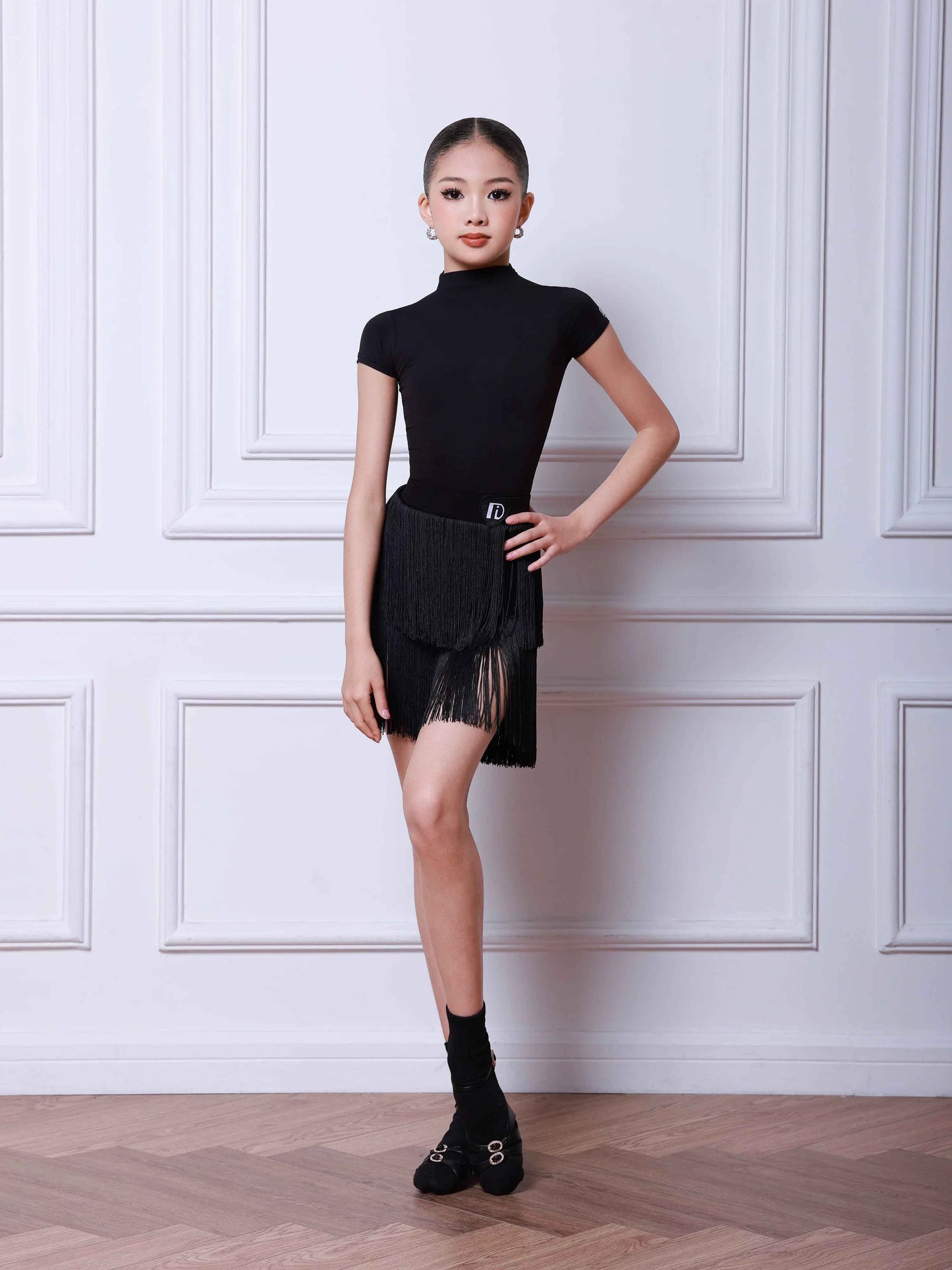 TID Latin Dance Suit Girls Perform Dance Suit Advanced Skinny Latin Dance Skirt