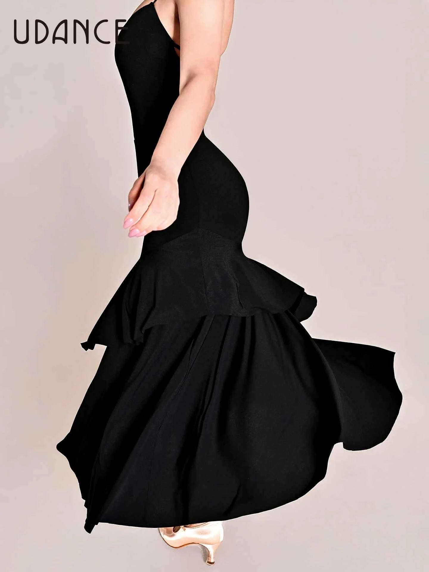 UDANCE National Ballroom Dance Bust Skirt Hip Wrap Ballroom Dance Swing Skirt Modern Skirt Waltz Modern Skirt AMD06