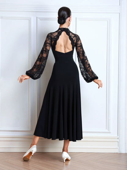 TID women's high-end lace long-sleeved practice top and skirt B068/S042