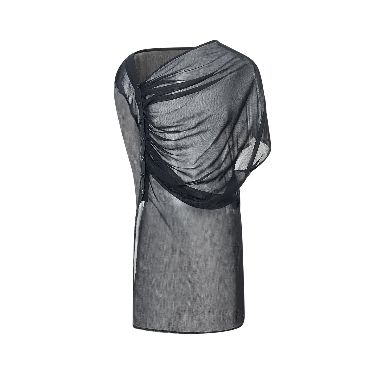 DUYQ "Female Teacher Series" 004 slanted shoulder pleated blouse design top national standard Latin dance suit professional