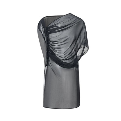 DUYQ "Female Teacher Series" 004 slanted shoulder pleated blouse design top national standard Latin dance suit professional