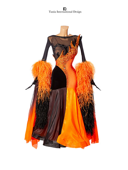 TID M1299 women's ballroom dance dress ballroom dance professional competition costume - Mine·Jas