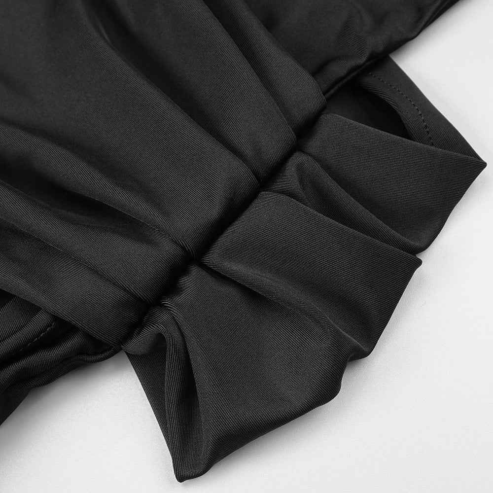 BD2650 slit backless halterneck dress
