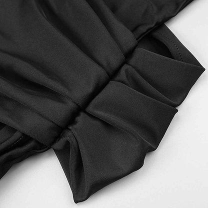 BD2650 slit backless halterneck dress