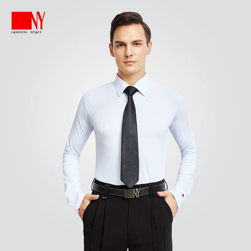 NY Fashion Men's Competition Shirt Dance Top Practice Ballroom Dance Tango Shirt 21113C - Mine·Jas