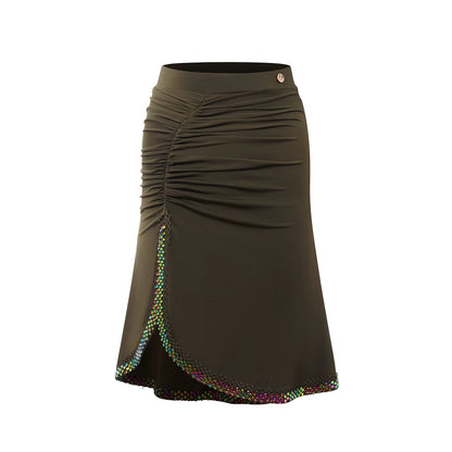 DUYQ "Green Limited" 005 streamer tube top national standard women's Latin dance practice clothes professional new products