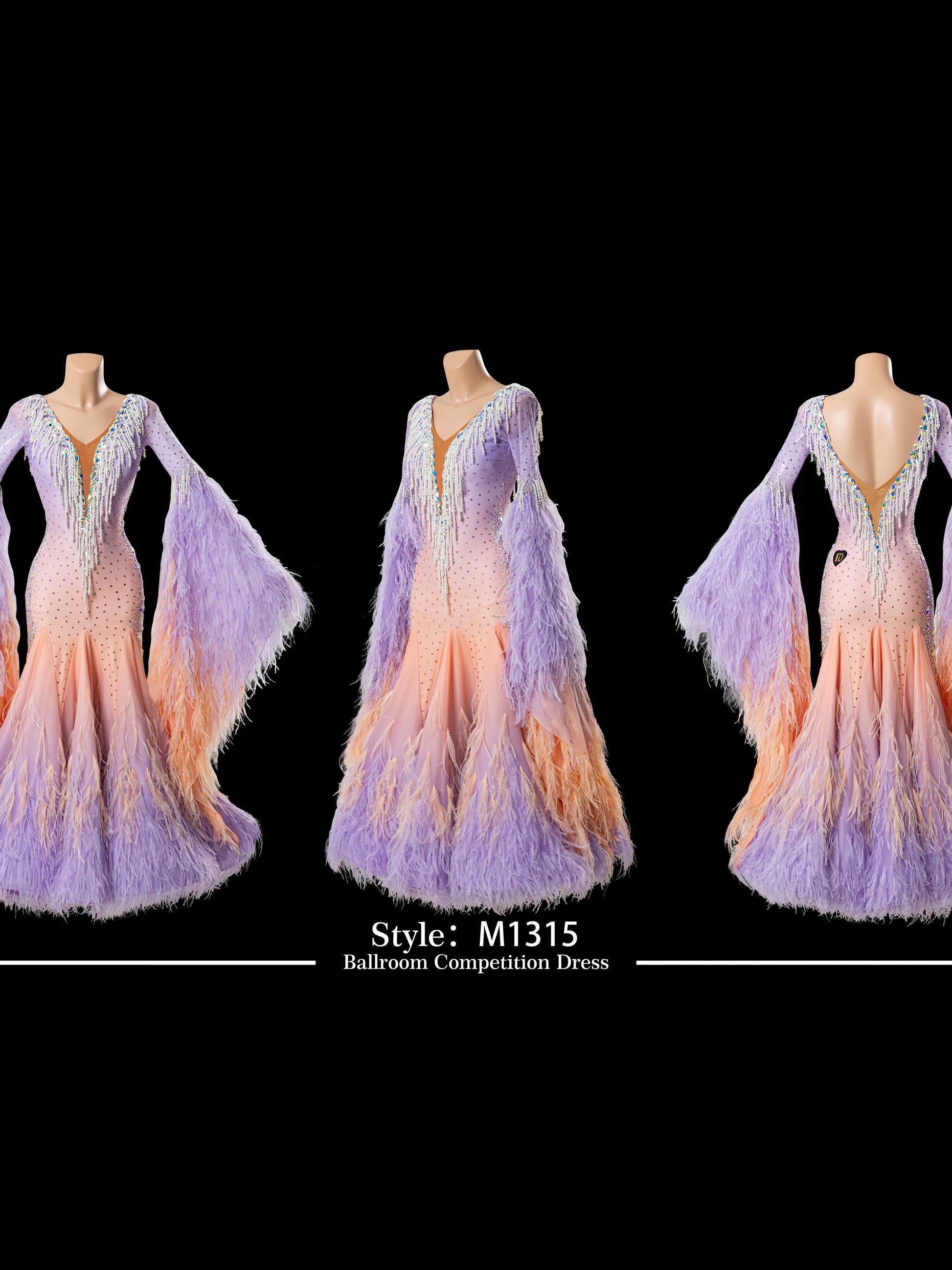 TID M1315 women's ballroom dance dress ballroom dance professional competition costume - Mine·Jas