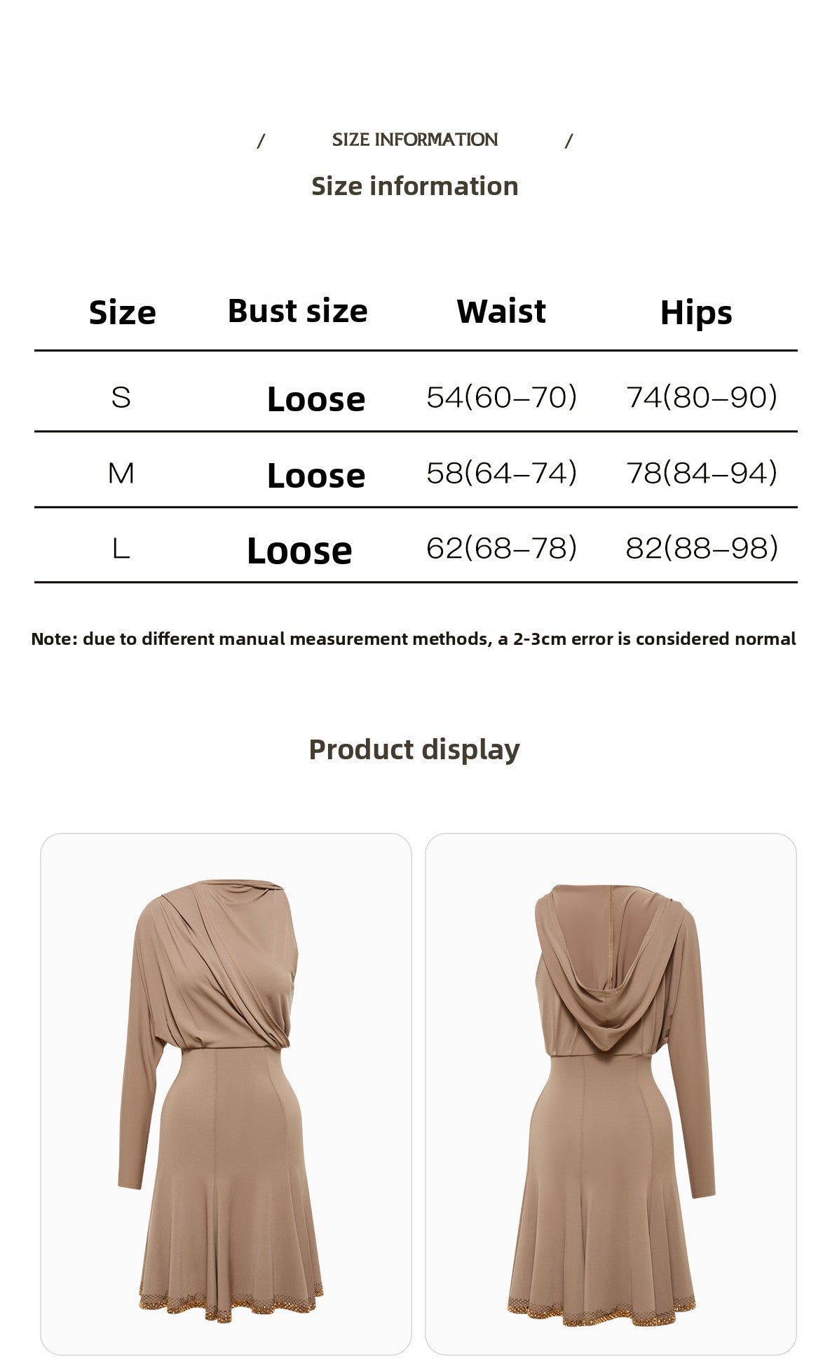DUYQ [Polina-3] 005 Classic hood dress women's Latin dance practice clothes professional performance clothes