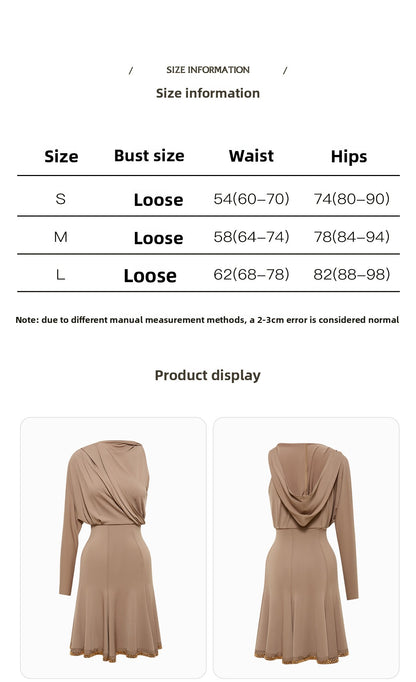 DUYQ [Polina-3] 005 Classic hood dress women's Latin dance practice clothes professional performance clothes