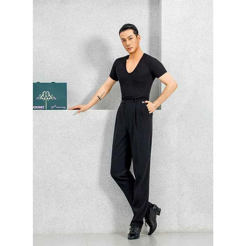 DONGXIN Men's Latin Dance Professional Dancer Trousers NK786