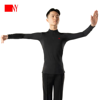 NY Dance Suit Top Men's Long Sleeve Practice Suit Latin Dance Adult Dance Practice Suit 25106S