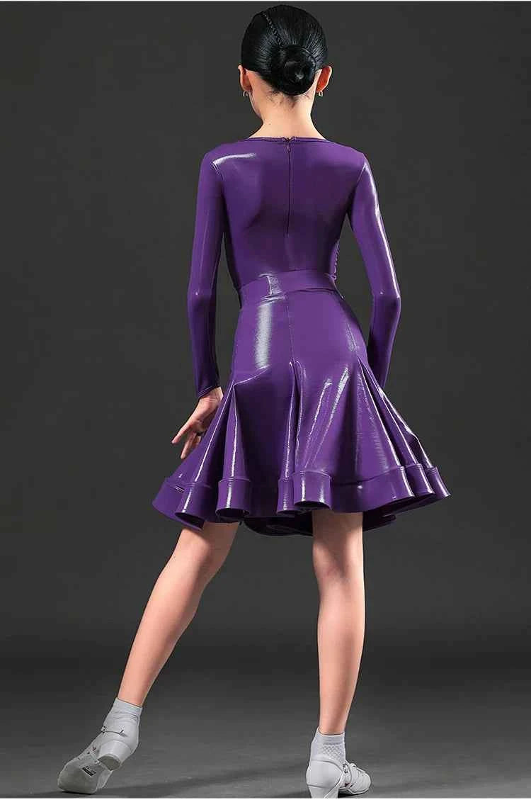 MLX national standard dance costumes Latin dance costumes Children's competition standards stipulate that clothing gold standard customization