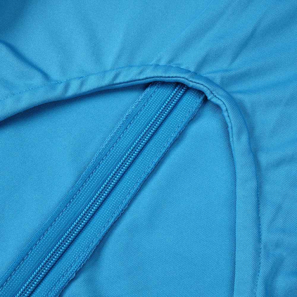 Z0019 Blue High Waist Slim Dress