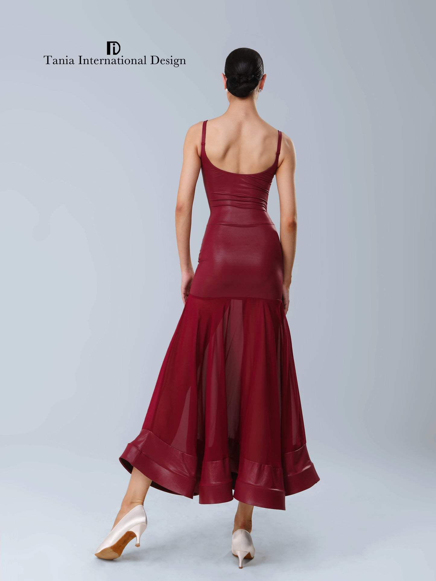 TID.D028 new ballroom dance waltz swing dress performance suit professional national ballroom dance dress