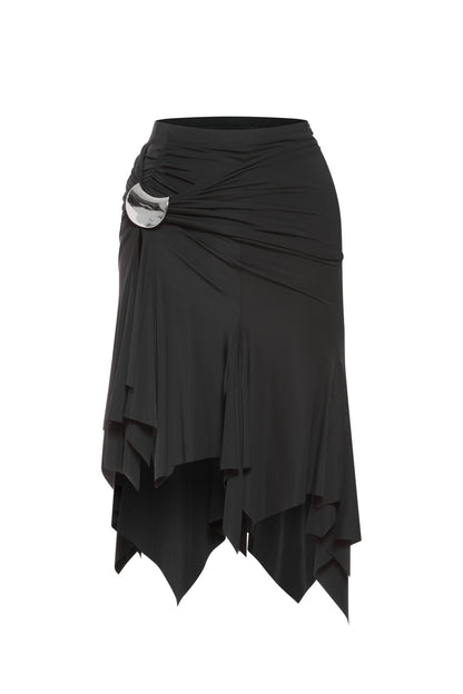 DUYQ "Mountain Awakening Rain Latin" 019 Back Hollow Diamond Shirt National Standard Women's Latin Dance Practice Suit