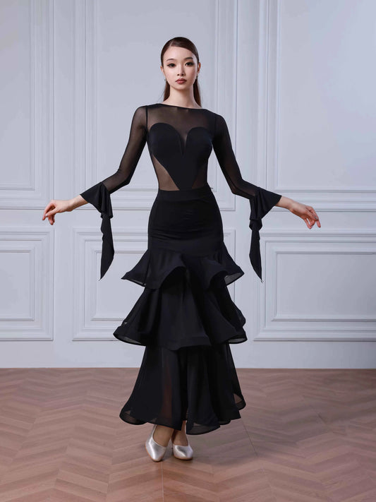 TID modern dance suit women's new split practice suit advanced dance performance suit ballroom dance suit  B079 + S015