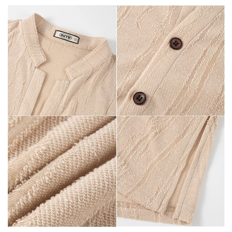 DUYQ "New Men" 015 Lightly Neutral Wind Top National Standard Men's Latin Dance Practice Suit Professional