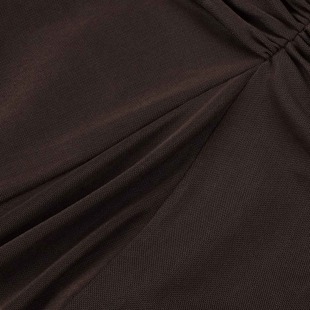 BD2671 Navel-baring mesh dress with large skirt