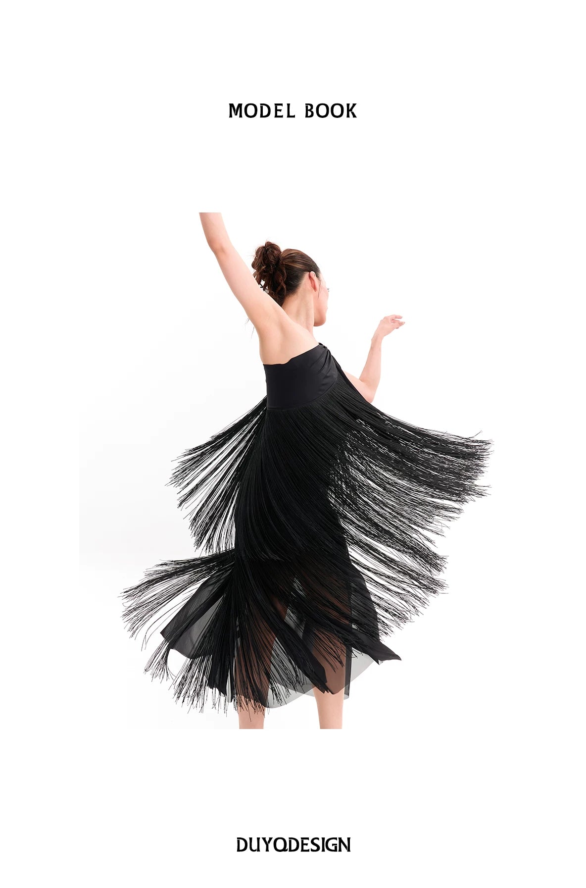 DUYQ "Mountain Awakening Rain Modern" 015 tassel with film modern dance women's top practice clothes national standard professional