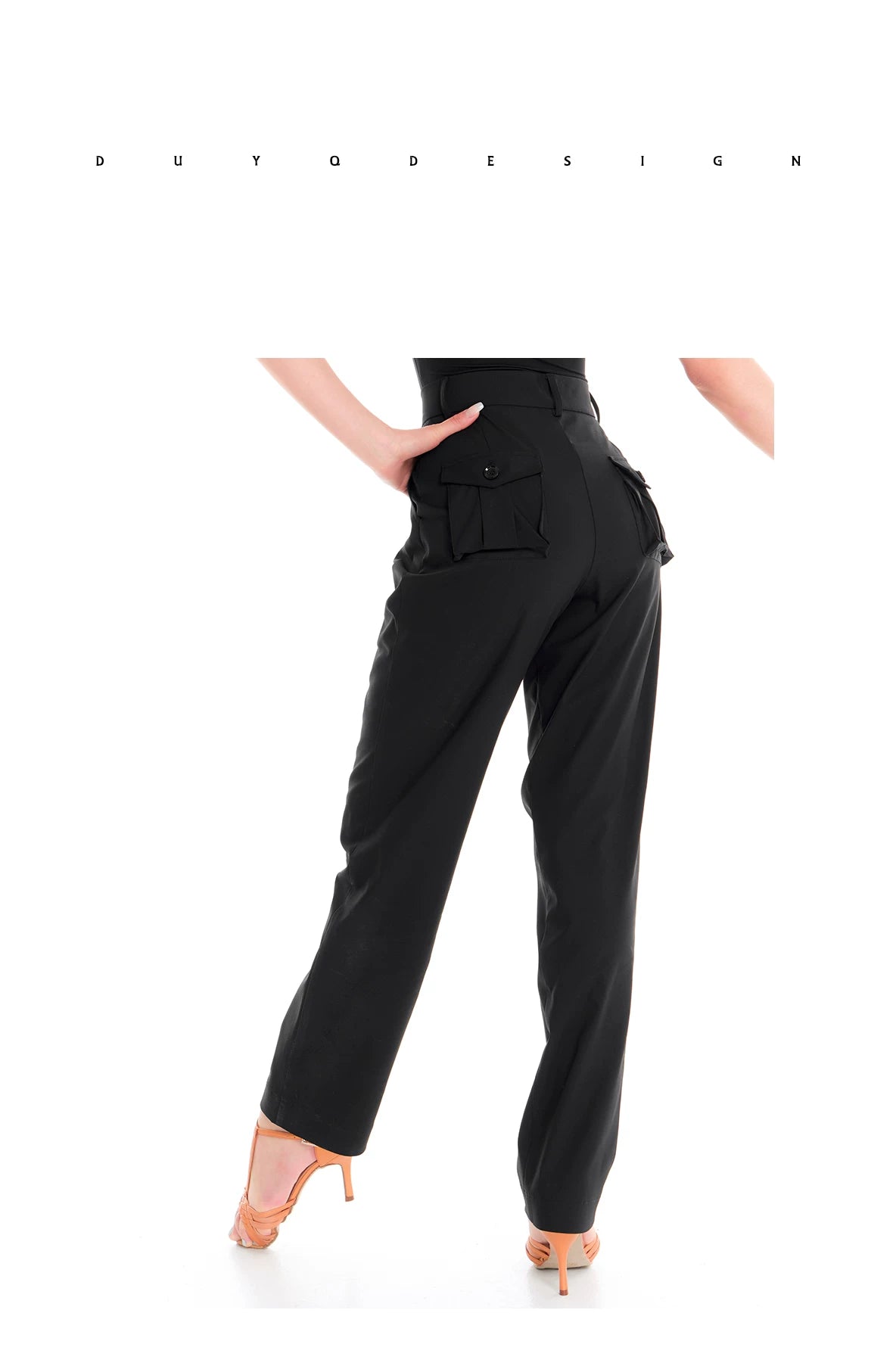 DUYQ "Female Teacher Series" 010 Minimalist Advanced Sense Straight Pants Latin Dance Suit Practice Teaching