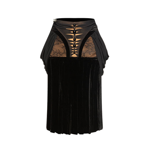 DUYQ [NSAD] 018 hand-woven splicing skirt national standard women's Latin dance practice suit performance major