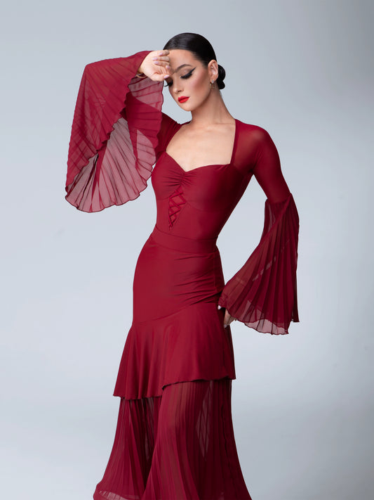 TID national ballroom dance skirt waltz ballroom dance temperament swing skirt adult female modern dance suit