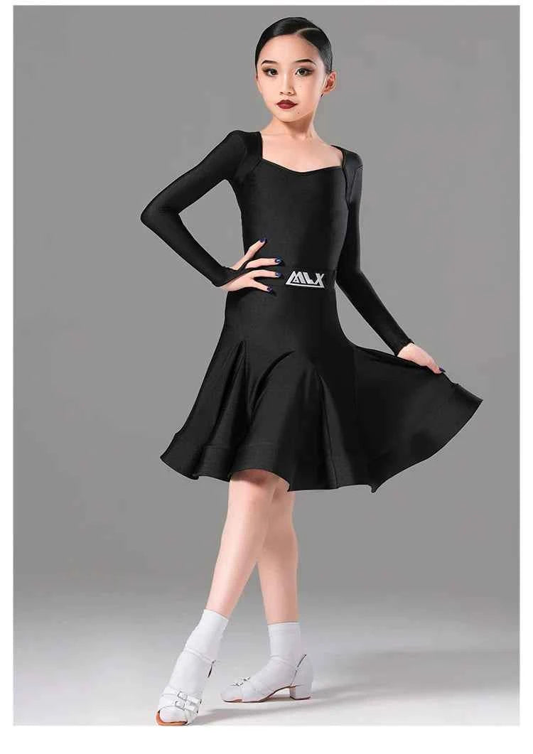 MLX Children's Latin Dance Competition Costumes Professional Dance Grading Regulations Children's Performance Costumes