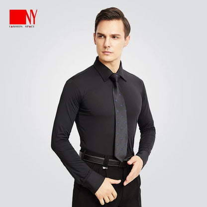 NY Fashion Men's Competition Shirt Dance Top Practice Ballroom Dance Tango Shirt 21113C - Mine·Jas