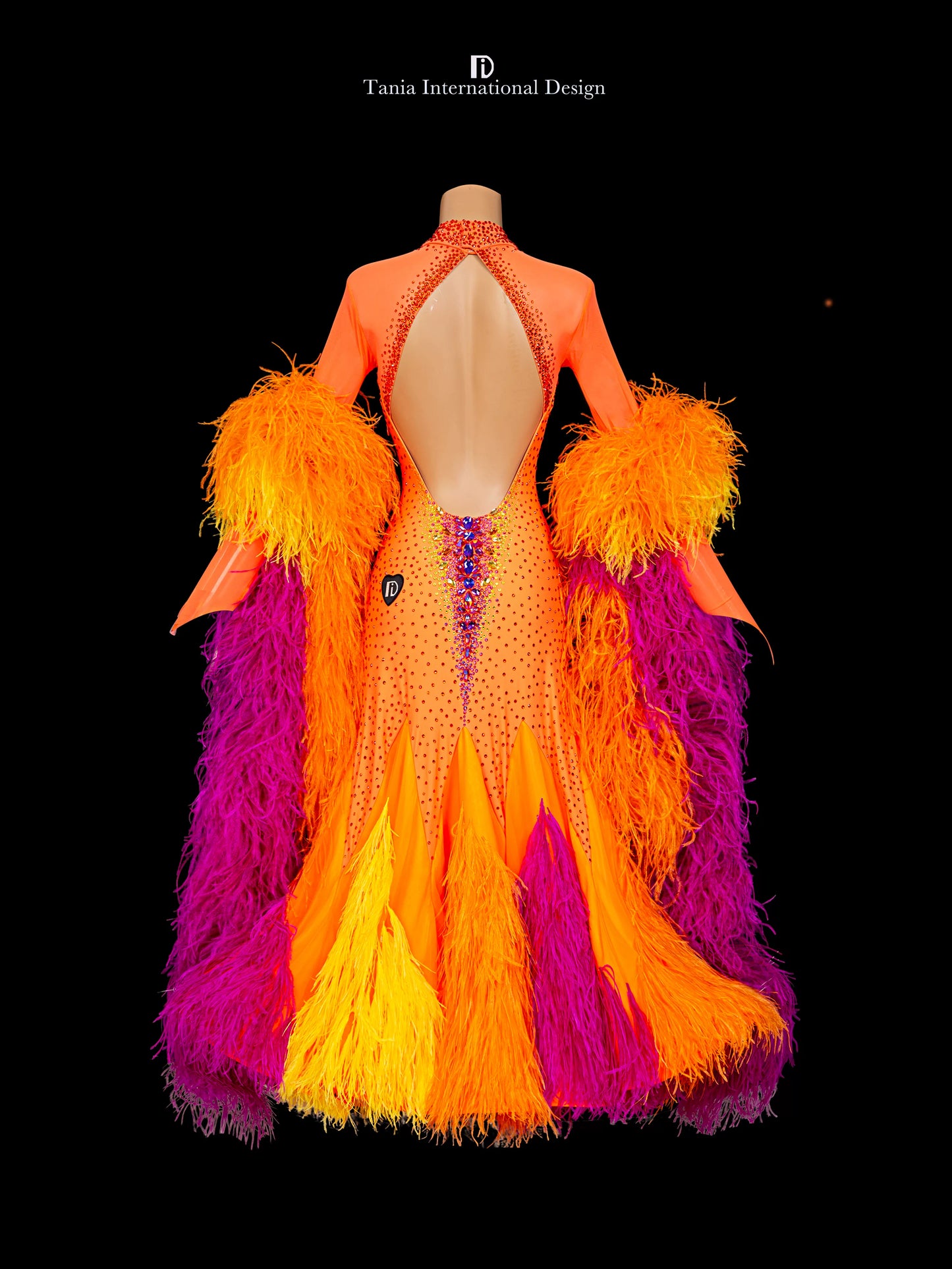 TID M1309 women's ballroom dance dress ballroom dance professional competition costume - Mine·Jas