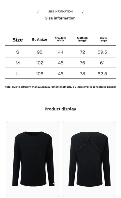 DUYQ "Men's Series" 002 Basic Crew Neck Long Sleeve Practice Clothing National Standard Men's Latin Dance Professional