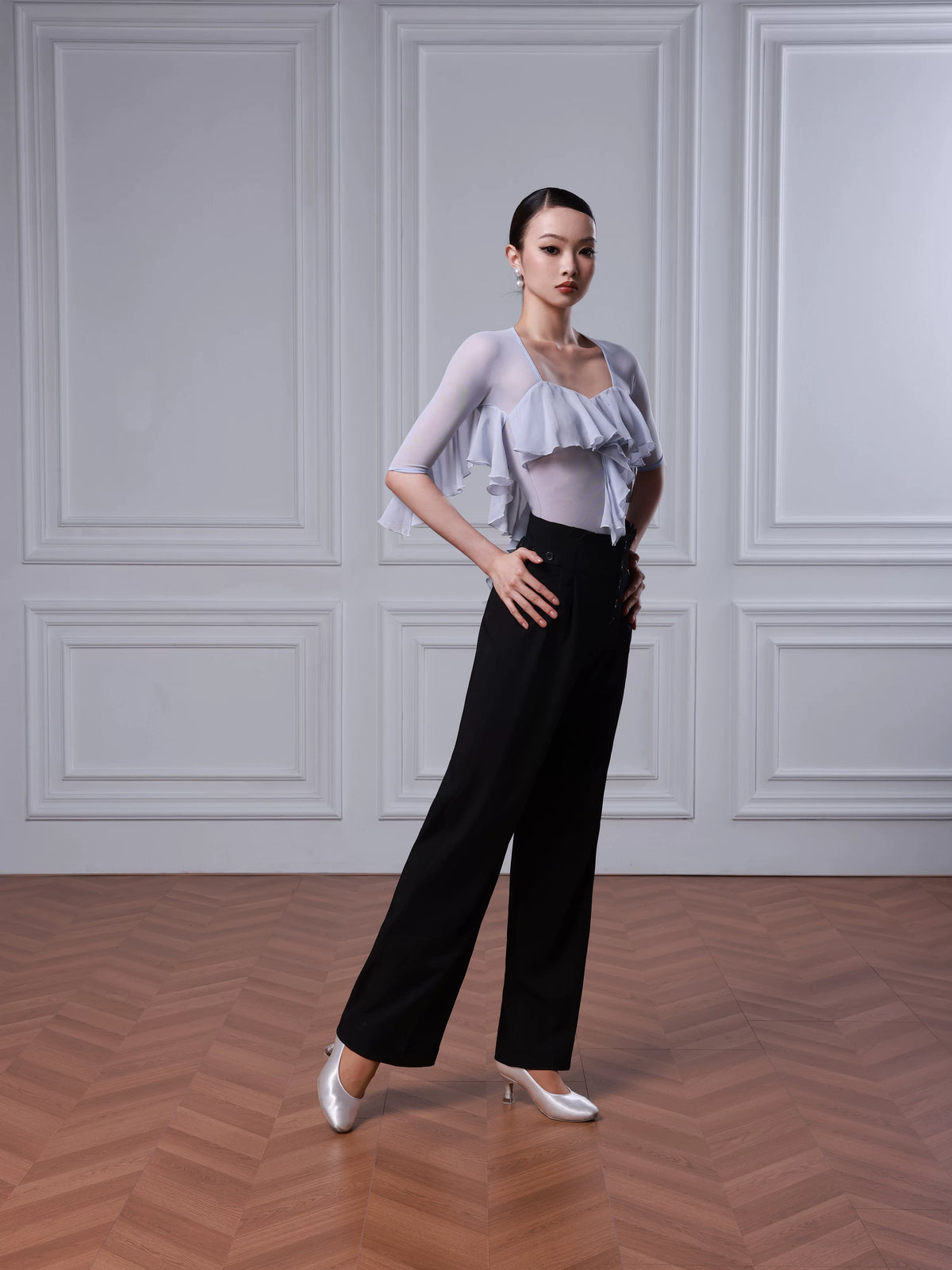 TID women's top high-end floating sleeve dance suit professional ballroom dance practice clothing B086/M001