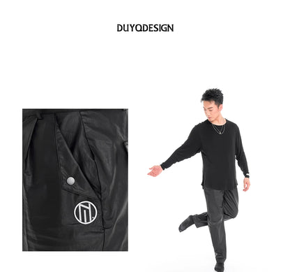 DUYQ "Men's Series" 013 Adjustable elastic belt straight pants Latin dance practice clothes teaching class