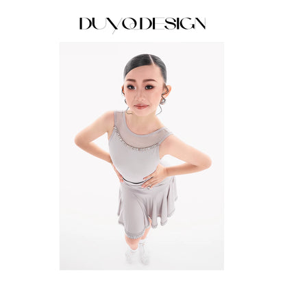 DUYQ children's style "Mountain Awakening Spring" 007 classic original top Latin dance girls practice clothes professional