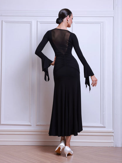 TID ballroom dance performance dance dress for winter D034