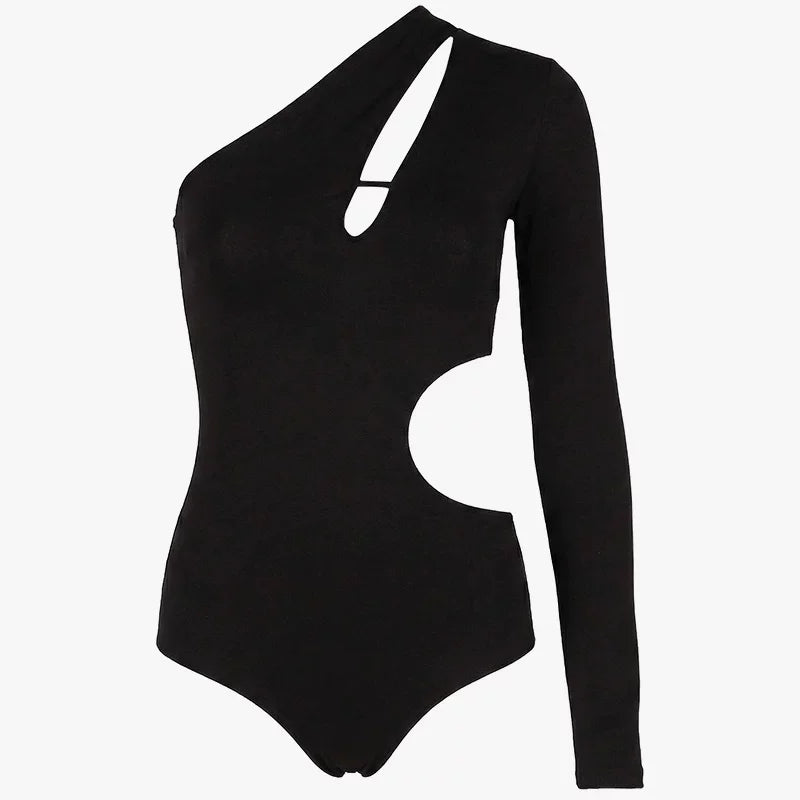 UDANCE Latin dance costume versatile bodysuit slanted shoulder hollow strap Latin dance practice clothes nude clothing