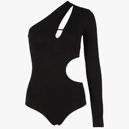 UDANCE Latin dance costume versatile bodysuit slanted shoulder hollow strap Latin dance practice clothes nude clothing