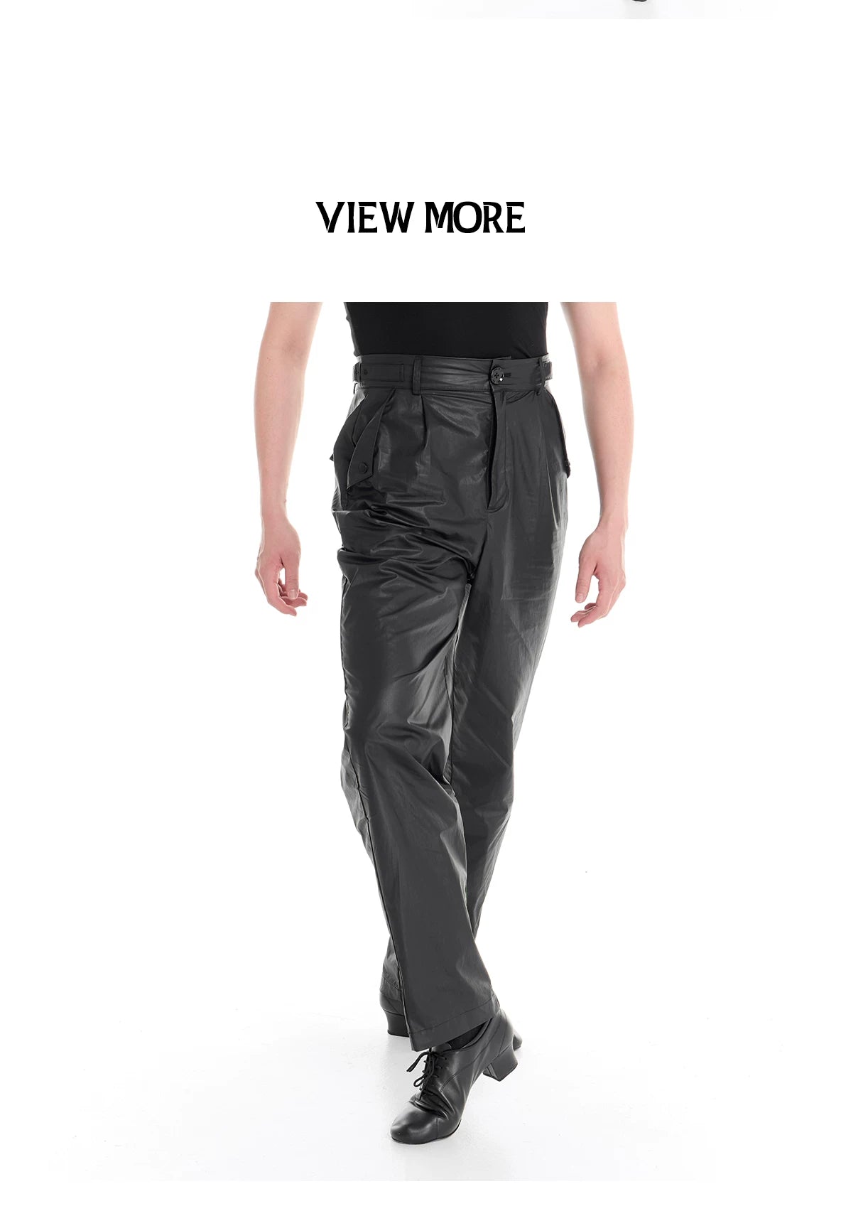DUYQ "Men's Series" 013 Adjustable elastic belt straight pants Latin dance practice clothes teaching class