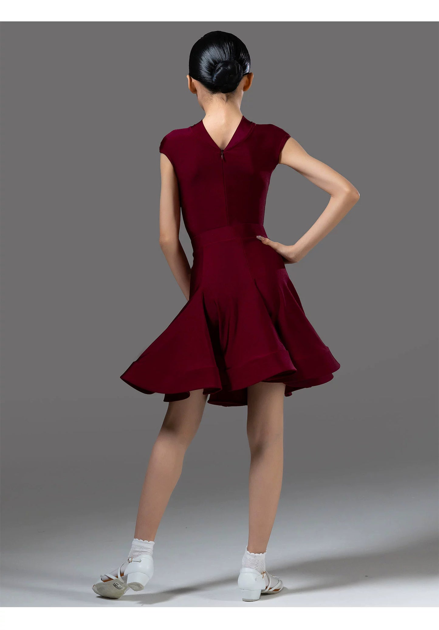 MLX.8988 burgundy children's new Latin dance children's competition clothes big skirt dance performance clothes