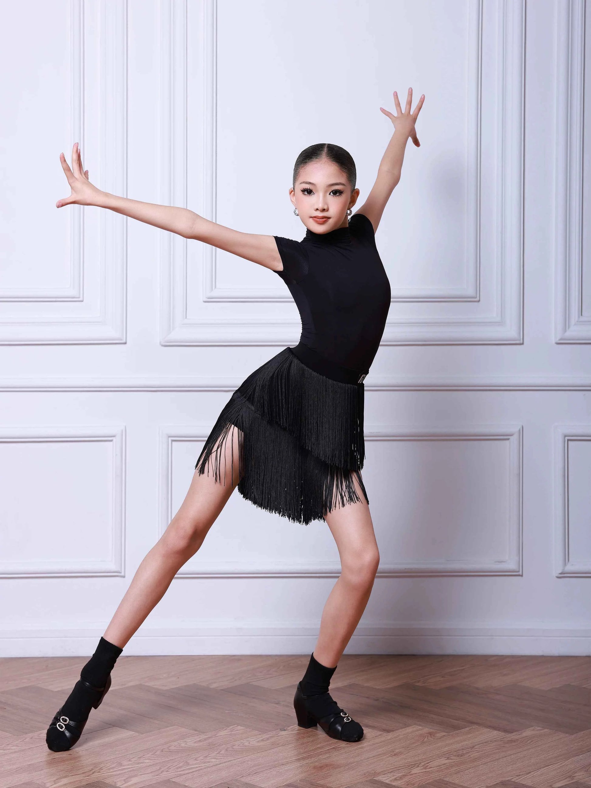 TID Latin Dance Suit Girls Perform Dance Suit Advanced Skinny Latin Dance Skirt