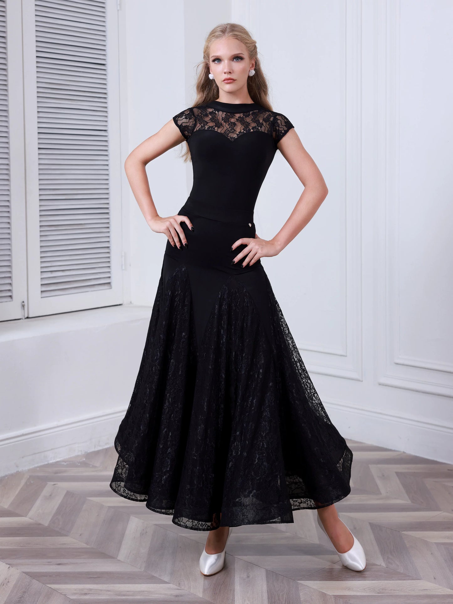 TID ballroom dance skirt and top performance ballroom dance swing skirt and top B058/S008