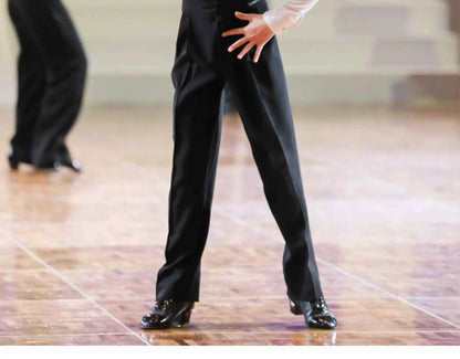 DRH-402 Boys' Latin Dance Shoes - Matte Cowhide & Patent Leather Combination