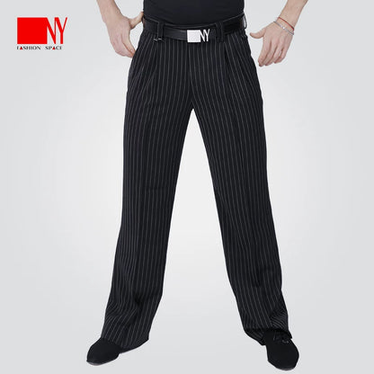 NY Fashion Men's Striped Competition National Standard Waltz Adult Dance Practice Pants 16555NK