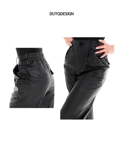 DUYQ "Female Teacher Series" 013 Adjustable elastic belt straight pants Latin dance practice clothes teaching class