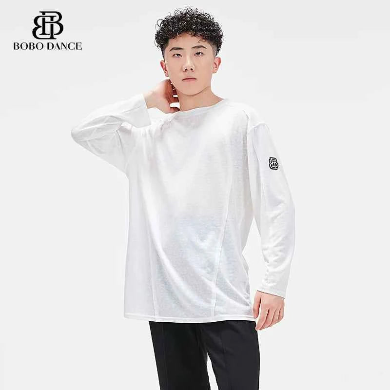 BOBO Boys Latin Dance Suit T-Shirt Men's Ballroom Dance Professional Training Latin Practice Suit Dance Top