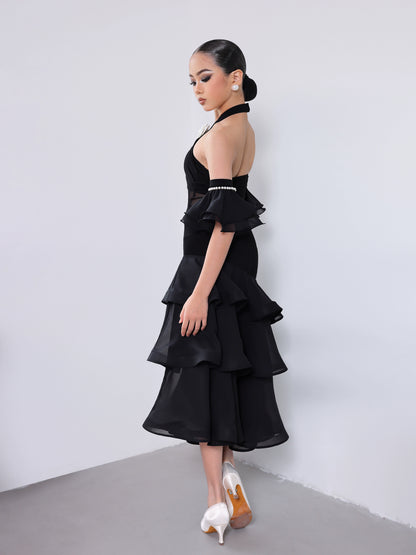 TID.CM2415 ballroom dance skirt new girls spring and summer national standard dance skirt modern performance suit ballroom dance swing skirt
