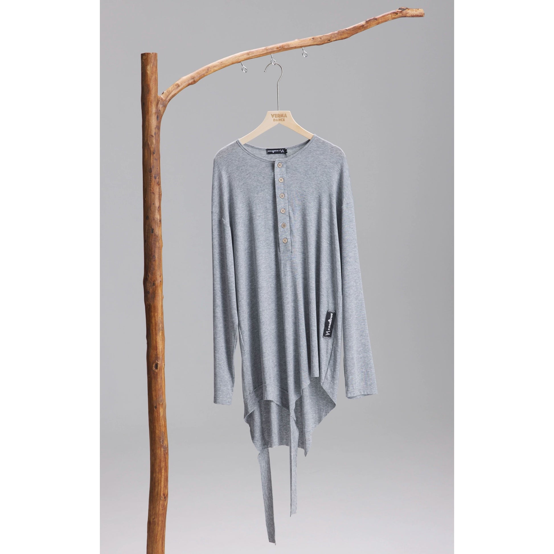 VERNAxBANGGIRL.VA008 Men's Designer Loose Latin Practice Top, Skin-Friendly Fabric - Mine·Jas